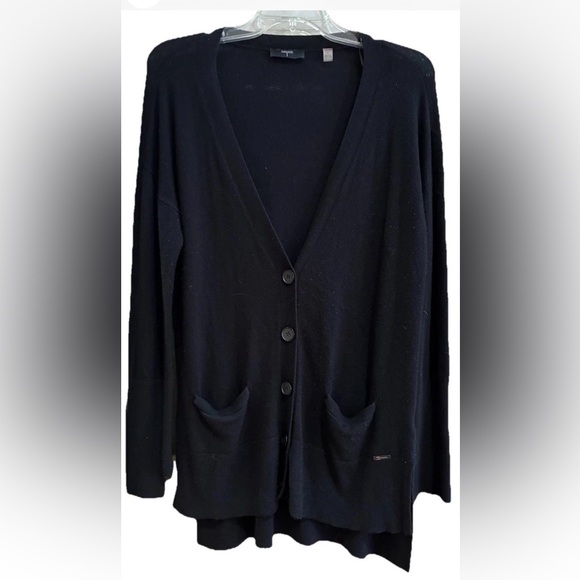 Tahari Sweaters - Tahari Women’s Black V-Neck Button Cardigan with Pockets, Size S